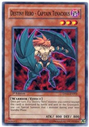 Destiny Hero - Captain Tenacious (DP05-EN002) - Duelist Pack 5: Aster Phoenix 1st Edition-1