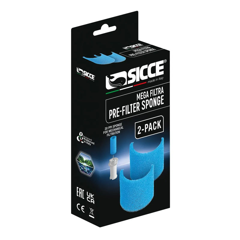 Sicce Mega Filtra Pre-Filter Sponges (2 Pack)-1