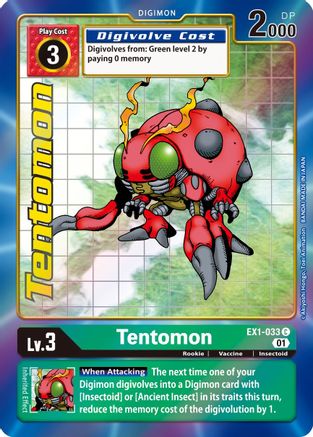 Tentomon (Alternate Art) (EX1-033) - Classic Collection Foil-1