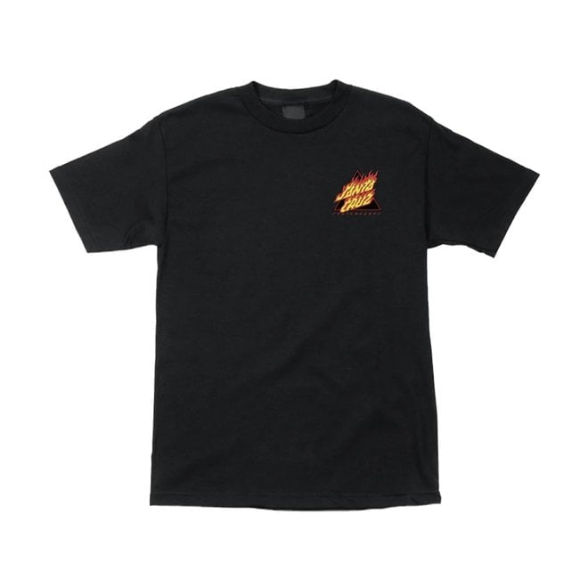 Santa Cruz 'Flamed' Tee - Black-1