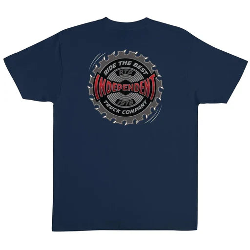 Independent 'Buzzsaw' Tee - Navy-2
