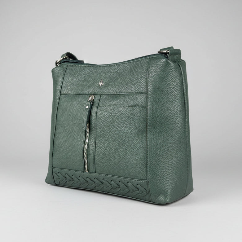 Greenwood Leather Elegant Crossbody Bag. Full-Grain Leather Shoulder Bag-3