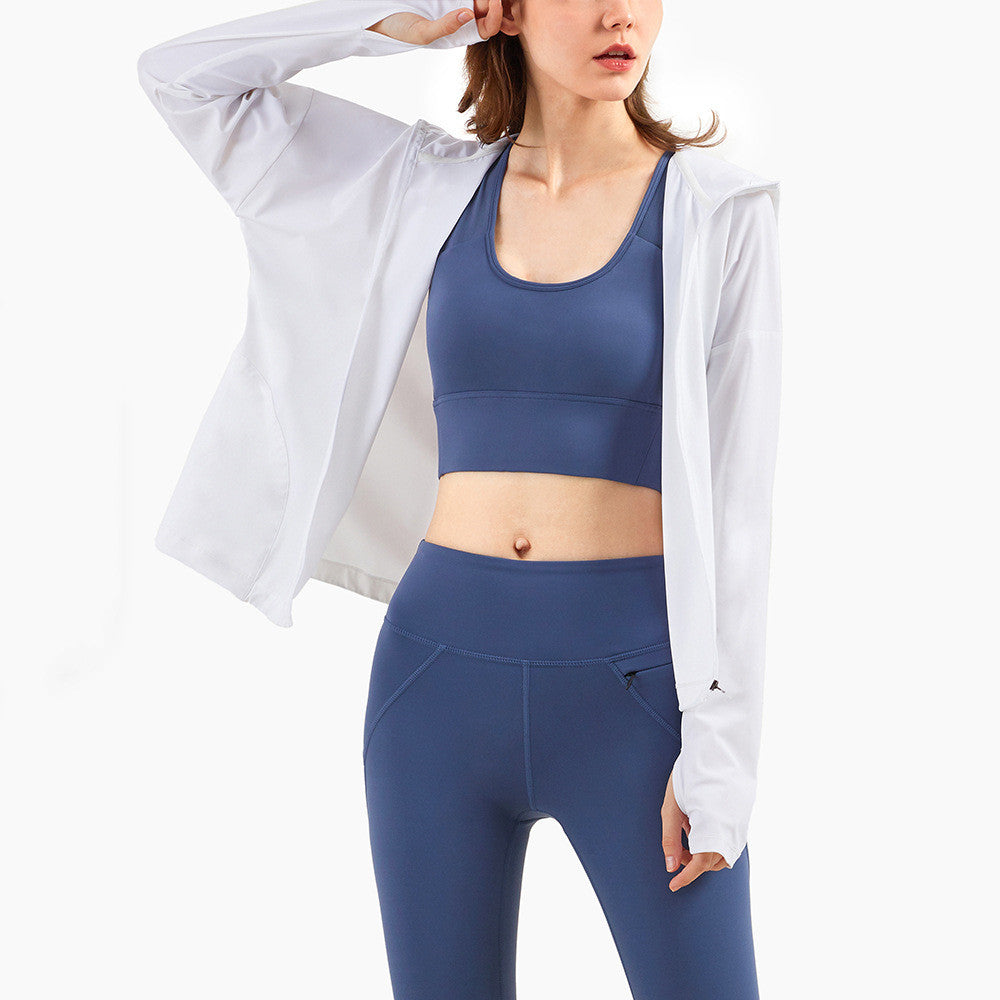 Women’s Hooded Loose Fit Gym Suit – Close Lock Zipper Activewear Set-6