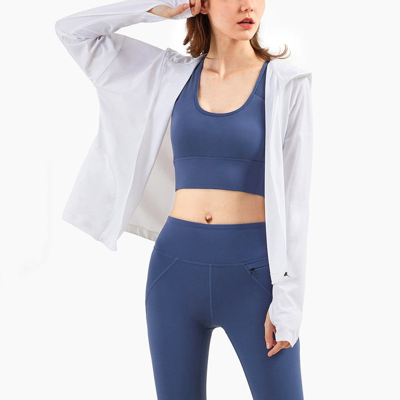 Women’s Hooded Loose Fit Gym Suit – Close Lock Zipper Activewear Set-6