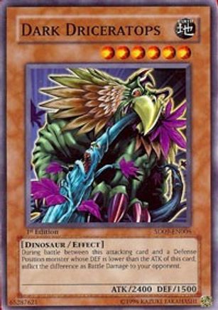 Dark Driceratops (SD09-EN006) - Structure Deck: Dinosaur's Rage 1st Edition-1