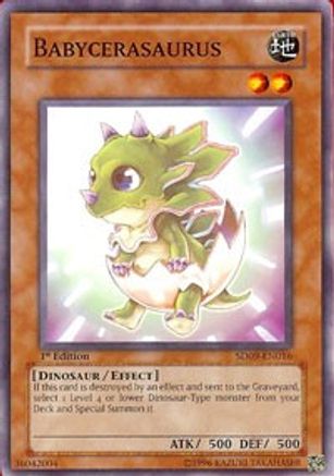 Babycerasaurus (SD09-EN016) - Structure Deck: Dinosaur's Rage 1st Edition-1
