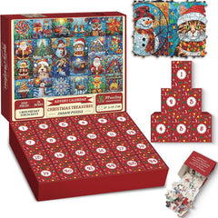 Christmas Puzzle Countdown Calendar, Holiday Jigsaw Puzzle-4