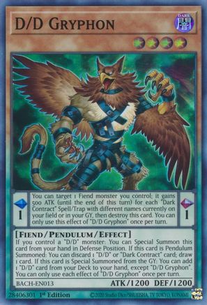 D/D Gryphon (BACH-EN013) - Battle of Chaos 1st Edition-1