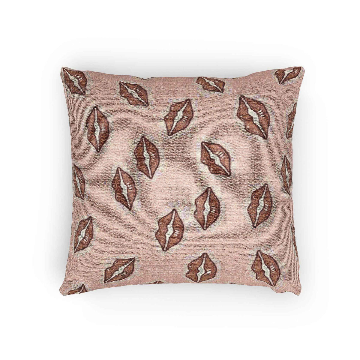 Kiss Pattern Woven Pillow | Lip Print Decorative Pillow-7