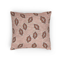 Kiss Pattern Woven Pillow | Lip Print Decorative Pillow-7