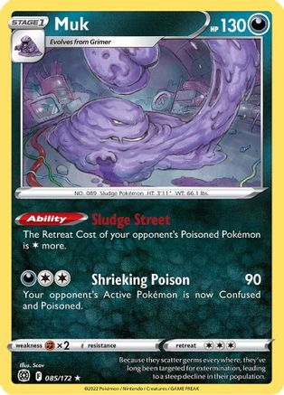 Muk 85/172 - SWSH09 Brilliant Stars Reverse Holofoil-1
