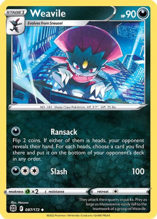 Weavile 87/172 - SWSH09 Brilliant Stars-1