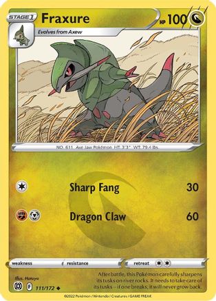 Fraxure 111/172 - SWSH09 Brilliant Stars Reverse Holofoil