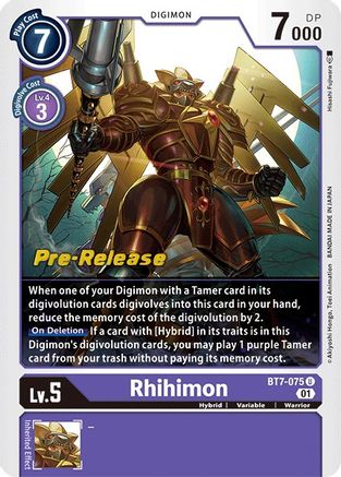Rhihimon (BT7-075) - Next Adventure Pre-Release Cards Foil-1