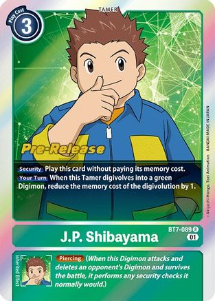 J.P. Shibayama (BT7-089) - Next Adventure Pre-Release Cards Foil-1