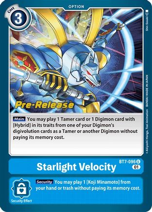 Starlight Velocity (BT7-096) - Next Adventure Pre-Release Cards Foil-1