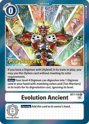 Evolution Ancient (BT7-110) - Next Adventure Pre-Release Cards Foil-1