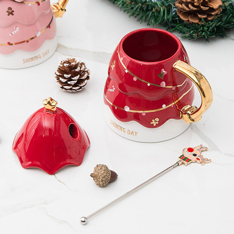 Christmas tree ceramic mug-6