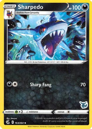Sharpedo - 163/264 (Eevee Stamped) 163 - Battle Academy 2022-1