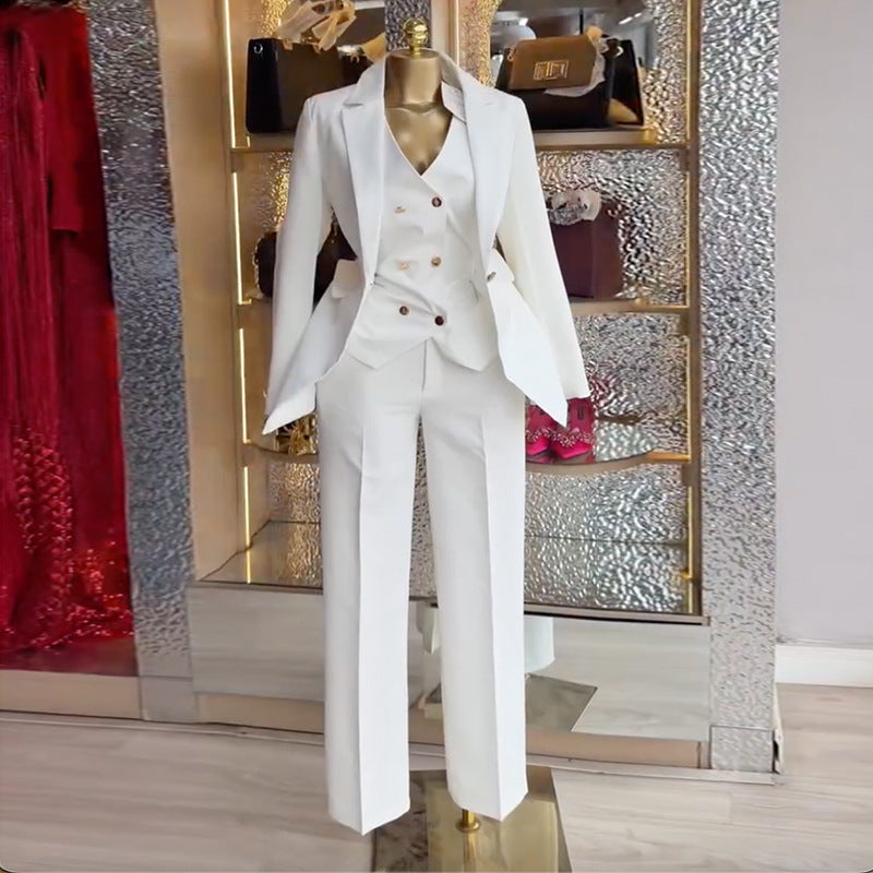 Spring Elegant Women's Solid-Color Three-Piece Set-6