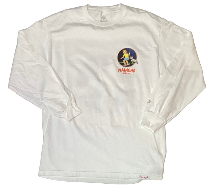 Diamond Supply Co. 'Bite' L/S Tee - White-1