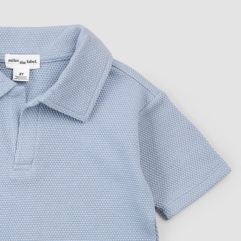 Polo Shirt | Powdered Blue | Miles the Label-2