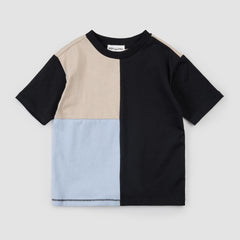 Colour Block T-Shirt | Taupe | Miles The Label-1