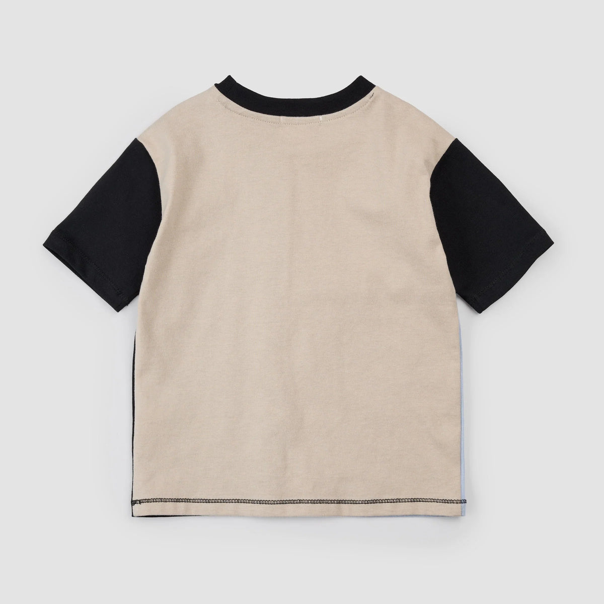 Colour Block T-Shirt | Taupe | Miles The Label-2