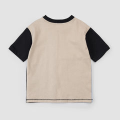 Colour Block T-Shirt | Taupe | Miles The Label-2