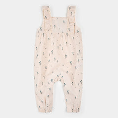 Cross Hatch Playsuit | Blue Tulips on Light Pink | Petit Lem-2