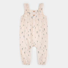 Cross Hatch Playsuit | Blue Tulips on Light Pink | Petit Lem-3
