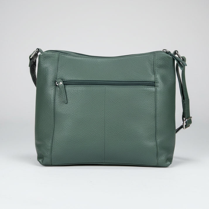 Greenwood Leather Elegant Crossbody Bag. Full-Grain Leather Shoulder Bag-2