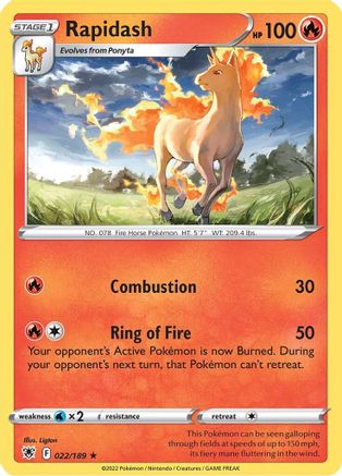 Rapidash 22/189 - SWSH10 Astral Radiance-1