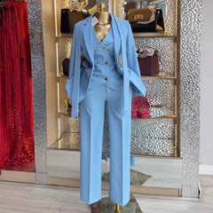 Spring Elegant Women's Solid-Color Three-Piece Set-8