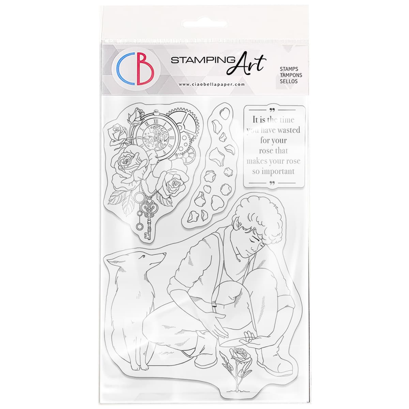 Ciao Bella Clear Stamp Set 4"x6" The Rose-1