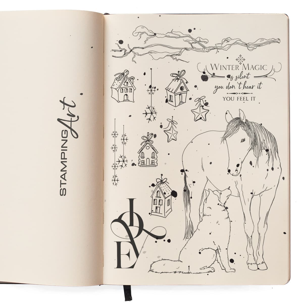 Ciao Bella Clear Stamp Set 6"x8" Winter Magic-2