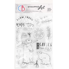 Ciao Bella Clear Stamp Set 6"x8" Beavers Tree Farm-1