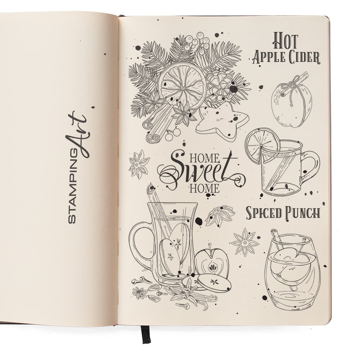 Ciao Bella Clear Stamp Set 6"x8" Hot Apple Cider-2