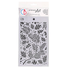 Ciao Bella Texture Stencil 5"x8" Autumn Leaves-1