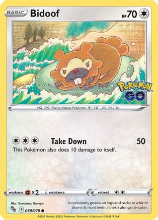 Bidoof 59/78 - Pokemon GO