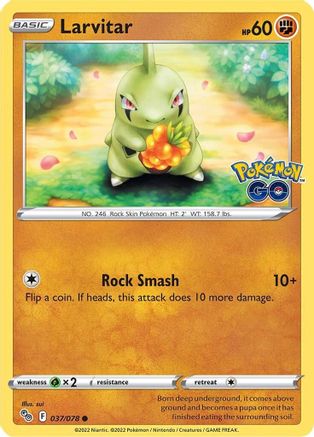 Larvitar 37/78 - Pokemon GO Reverse Holofoil-1
