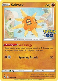 Solrock 39/78 - Pokemon GO-1