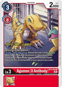 Agumon (X Antibody) (BT9-008) - X Record Pre-Release Cards Foil-1