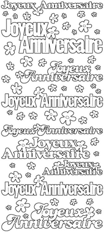 Peel-Off Stickers - Joyeux Anniversaire-1