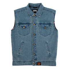 Creature x Cannibal Corpse Denim Vest - Light Denim-1