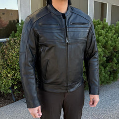 Open Road Men's Leather Armored Riding Jacket | Motorcycle Jacket-1