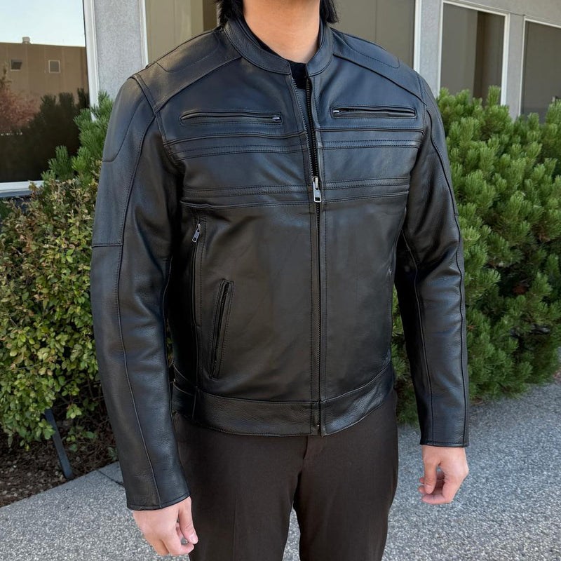 Open Road Men's Leather Armored Riding Jacket | Motorcycle Jacket-1