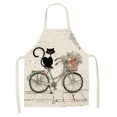 European and American cartoon cute cat apron-12