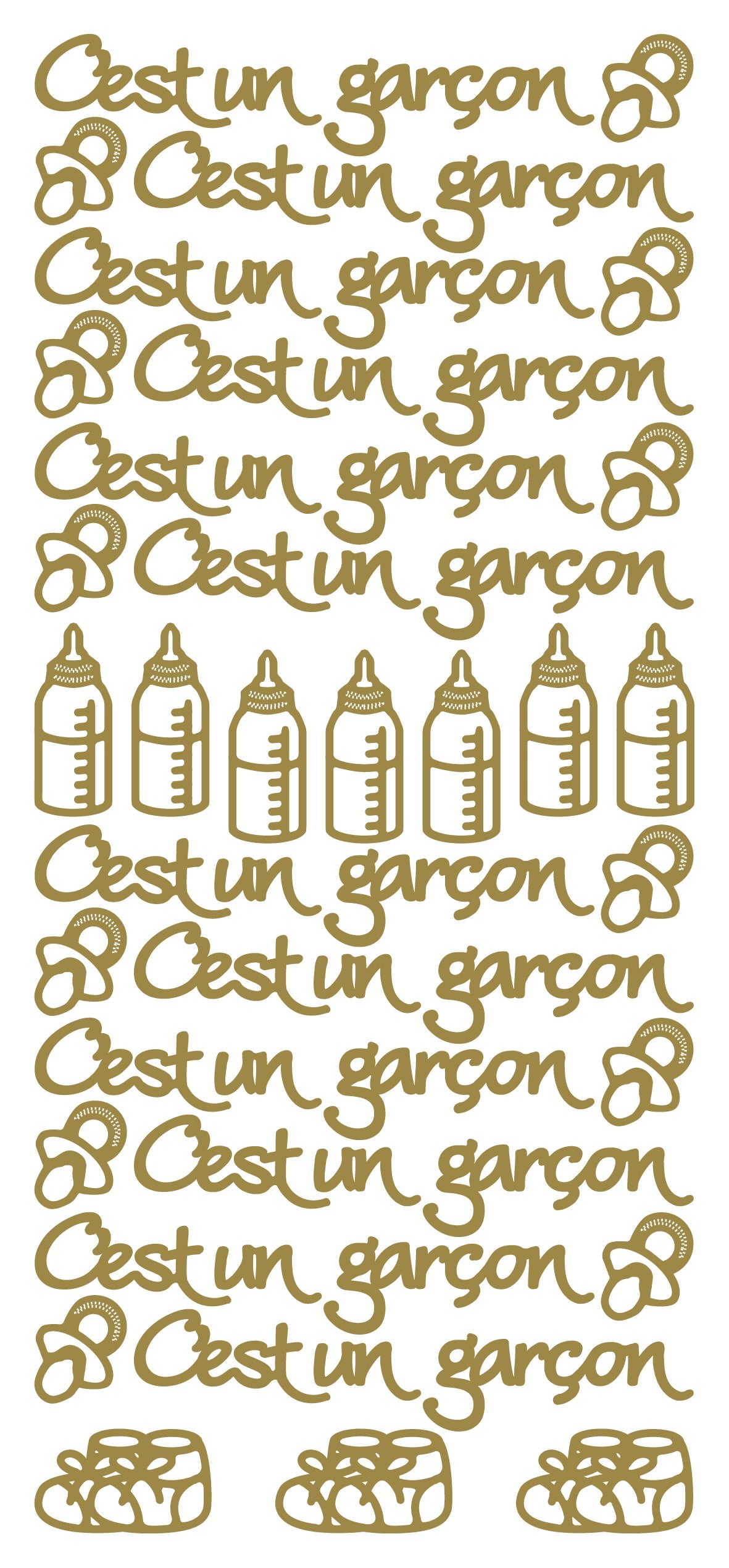 Peel Off Stickers - Cést un garçon-1