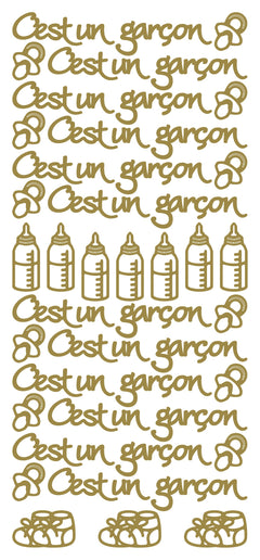 Peel Off Stickers - Cést un garçon-1
